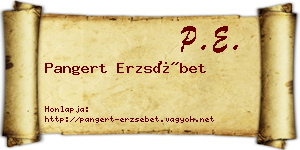 Pangert Erzsébet névjegykártya
